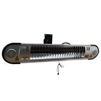 Outsunny 1500 Watt Indoor Outdoor Remote Control Wall Mount Electric Patio Heater - Silver(m-11)