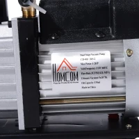 HomCom 2-Stage 5 CFM Rotary Vane 1/2 HP HVAC Refrigerant Handheld Vacuum Pump(m-5)