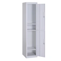 Vinsetto 71" 2 Tier Freestanding Steel Metal Lockable Employee Wall Locker Storage Cabinet - White(m-3)