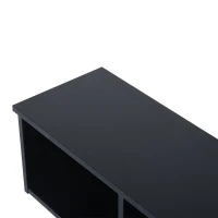 HomCom 48" Modern Floating Combination Storage Shelf Cubby Coat Rack - Dark Brown(m-7)