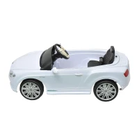 Bentley GTC Kids 6v Electric Ride on Toy Car w/ Parent Remote Control - White(m-2)