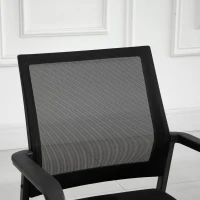 Vinsetto Set of 2 Stackable Waiting Room Chairs Ergonomic Curved Mesh Backrest Leisure Chair with Armrest(m-4)