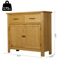 HomCom 35.5" Contemporary Sideboard Buffet Table Storage Cabinet  with Drawer(m-3)