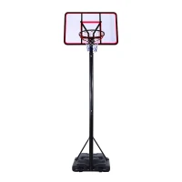 Open Box Aosom 44" Clear Backboard Height Adjustable Portable Basketball Hoop(m-2)
