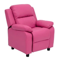 HomCom Kids PU Leather Sofa Recliner Chair - Rose(m-1)