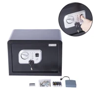 HomCom 13.8" Fingerprint Digital Electronic Gun Safe Box w/ Keypad Lock Security - Black(m-3)