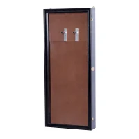 HomCom Wall Mounted Lockable Guitar Security Shadow Box Display Case - Black(m-4)