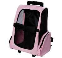 Pawhut Pet Carrier / Dog Backpack w/Wheels - Pink(m-1)