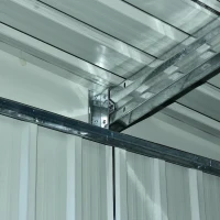 Outsunny 6.4' x 7.8' Steel Outdoor Garden Storage Shed Yard Tool House(m-6)