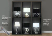 Monarch In-Store Lamp Display Cabinet Power Bar - Cappuccino(m-3)