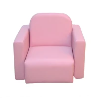 Qaba 2-in-1 Children's Multifunctional Convertible Table and Chair Set for Playroom - Pink(m-8)