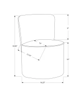 Monarch Kids' Upholstered Swiveling Accent Chair - Fuzzy Pink(m-4)