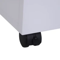 Open Box HomCom 24" 3-Drawer Modern Rolling Storage Cabinet Office Supply Printer Cart With Locking Wheels(m-8)