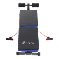 Soozier Adjustable Folding Ab Decline Sit-Up Bench With Resistance Bands(m-5)