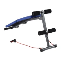 Soozier Adjustable Folding Ab Decline Sit-Up Bench With Resistance Bands(m-4)