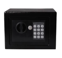 HomCom 9" x 7" x 7" Steel Electronic Digital Security Safe - Black(m-2)