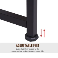 HomCom 47" Versatile Wood Top Drop Leaf Office Computer Desk Folding Side Table - Black(m-10)