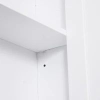 HomCom 21" Wood Wall Mount Bathroom Linen Storage Cabinet - White(m-4)