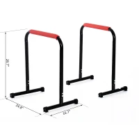 Soozier 29" Durable Versatile Parallete Dip Station Home Gym Indoor / Outdoor Bars Exercise Equipment(m-4)