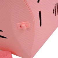 Pawhut Portable Folding Pet Dog Travel Carrying Tote Bag House Kennel - Pink(m-6)