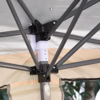 Outsunny 10' x 20' Pop Up Canopy Tent with Netting, Heavy Duty Large Party Tent, Instant Sun Shelter, with Carry Bag, for Backyard Garden Patio, Beige(m-5)