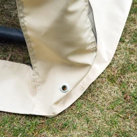 Outsunny 3 Seat Outdoor Covered Convertible Swing Chair / Bed with Mosquito Netting(m-11)