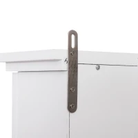 HomCom 21" Wood Wall Mount Bathroom Linen Storage Cabinet - White(m-7)