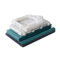 Pawhut 35"L x 27"W x 27"H Plastic Snap Together Outdoor Dog House - Green/White/Black(m-8)