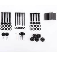 HomCom 6' DIY Interior Single Sliding Barn Door Kit Hardware Set - Black Steel(m-5)