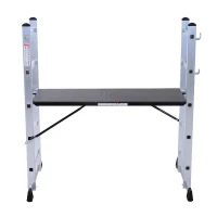 HomCom 4.5' Heavy Duty Aluminum Folding Scaffold Ladder(m-6)