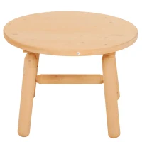 Outsunny Rustic Cabin Style Wooden Round Outdoor Patio End Table(m-4)