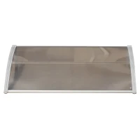 Outsunny 40” Polycarbonate Front Window Door Awning Sunshade Canopy Hollow Sheet UV Protection(m-7)