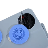 Outsunny 33 Quart 12V AC/DC Thermoelectric Portable Cooler / Warmer w/ Car Adapter - Blue(m-9)