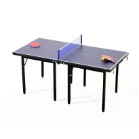 Aosom 5' Folding Indoor / Outdoor Table Tennis Table with Net and Paddle Sets(m-1)