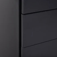 Vinsetto 24" Metal 3 Drawer Locking Under Desk Filing Cabinet On Wheels - Black(m-9)
