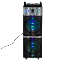 HomCom 37" Portable Remote Control Indoor Outdoor Bluetooth Capable Dual Speaker Stereo with Wheels(m-9)