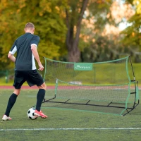 Soozier 2 in 1 Soccer Rebounder Net Portable Football Trainer Passing and Solo Skills(m-6)