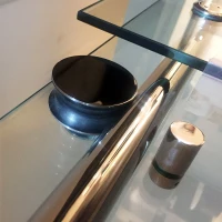 HomCom Frameless Glass Sliding Shower Door - Polished Stainless - 48" Width / 3/8" Glass(m-3)