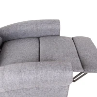 HOMCOM Power Lift Chair Heated Vibrating Massage Recliner Sofa with Remote Grey(m-11)