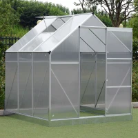 Outsunny 6.25' x 6.25' x 7.2' Portable Outdoor Walk-In Garden Greenhouse Planter(m-1)