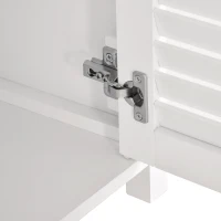 HOMCOM White Shoe Organizer Rack Cabinet with Drawers & Cushion Hallway(m-12)