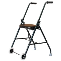 HomCom Assisted Mobility Lightweight Aluminum Folding Medical Walker- Dark Green(m-1)