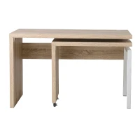 HomCom Modern Rotating Nesting L-Shaped Computer Desk Workstation(m-4)