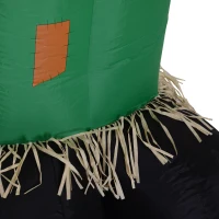HOMCOM 7’ LED Outdoor Halloween Thanksgiving Inflatable Decoration - Smiling Scarecrow Holding Pumpkin(m-11)