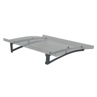 Outsunny 40" x 40" Acrylic Glass Front Door and Window Awning Canopy Kit - Clear(m-8)