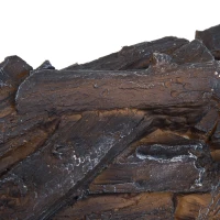 HOMCOM 5200 BTU 750W/1500W Electric Log Set Heater with Realistic Ember Bed - Black(m-12)