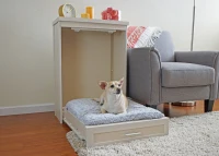 New Age Pet Murphy Bed with Memory Foam Cushion - Antique White(m-2)