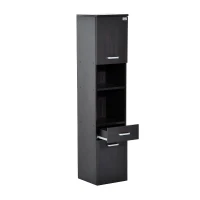 HomCom 53" Modern Wall Mounted Storage Cabinet Cupboard - Dark Coffee Woodgrain(m-3)