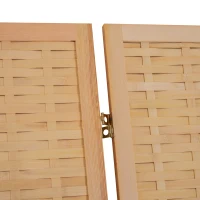 HomCom 6' 4-Panel Bamboo Screen Freestanding Room Divider(m-9)