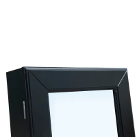 Open Box HomCom Mirrored Jewelry Stand with Feet - Black(m-6)
